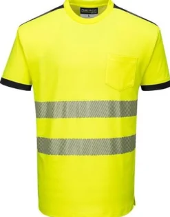 T-shirt varsel PW T181 kl2 gul 2XL
