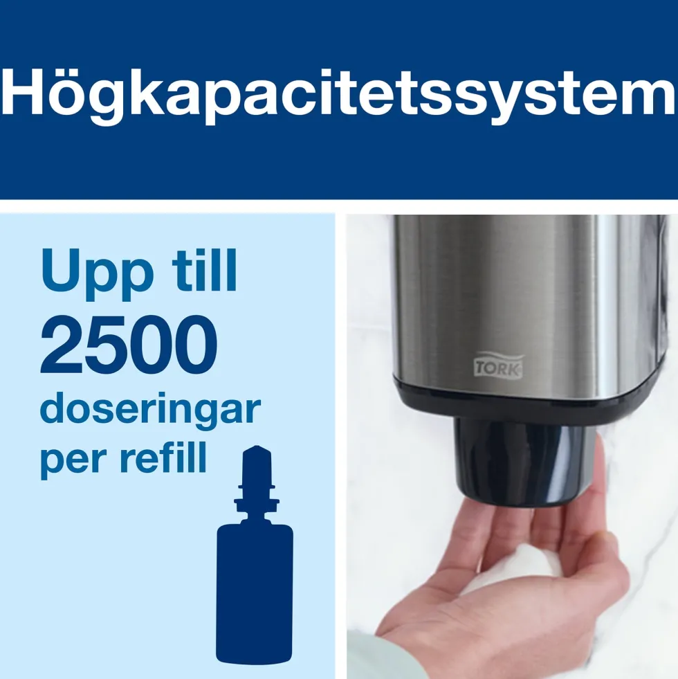 Tvåldispenser Skumtvål TORK S4, rostfri