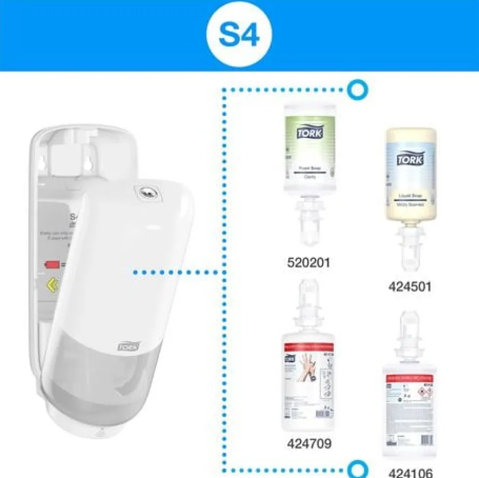 Tvåldispenser Skumtvål TORK S4, rostfri