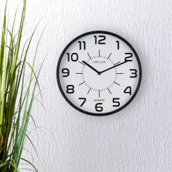 Unilux Clock Maxi Pop, Incl battery, Black
