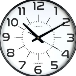 Unilux Clock Maxi Pop, Incl battery, Black