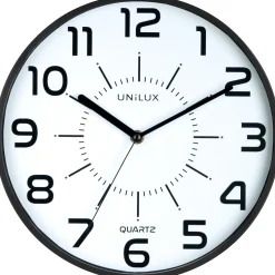 Unilux Clock Maxi Pop, Incl battery, Black
