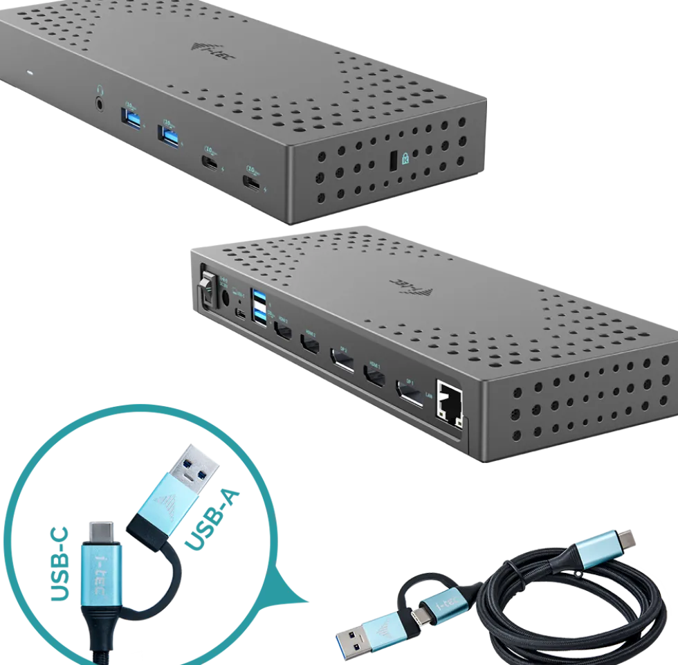 Univ triple dock 2xDP 3xHDMI 2xUSB-C 4xUSB-A GLAN 100W PD
