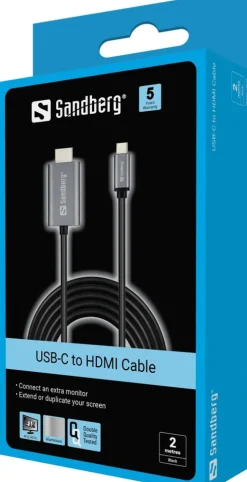 USB-C to HDMI Cable, Silver (2m)