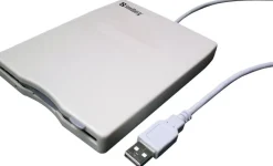 USB Floppy Mini Reader, White/Grey