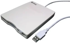 USB Floppy Mini Reader, White/Grey