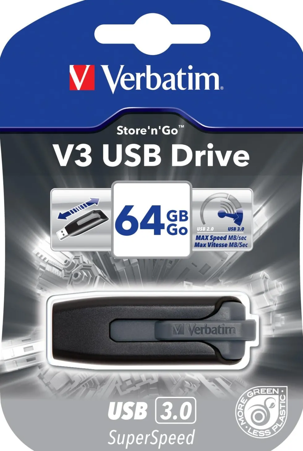 USB 3.0 Store ´N´ Go SuperSpeed V3 64GB, Black