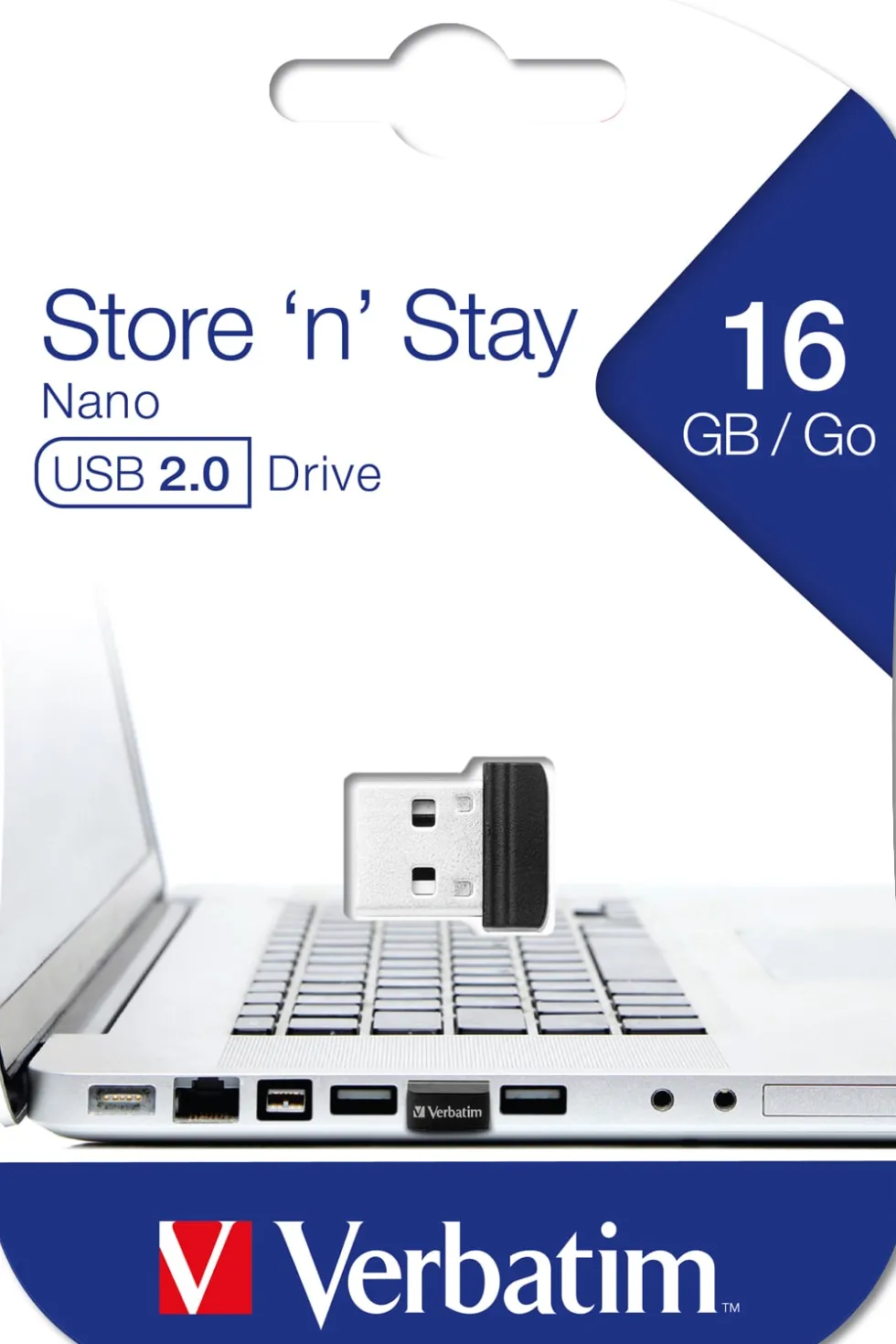 USB 2.0 Store 'n* Stay Nano 16GB, Black