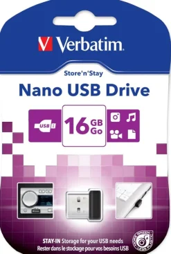 USB 2.0 Store 'n* Stay Nano 16GB, Black