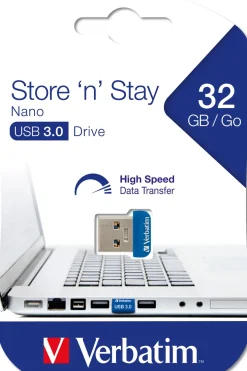 USB 3.0 Store 'n* Stay Nano 32GB, Blue