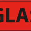 Varningsetikett Glas 1000/rl
