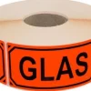 Varningsetikett Glas text 1000/rl