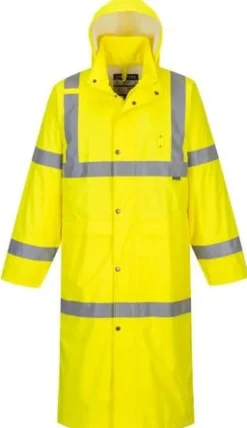 Varselregnrock Hi-Vis 122cm gul kl3 L