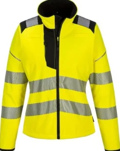 Varselsoftshell dam PW381 Hi-vi kl 2 2XL