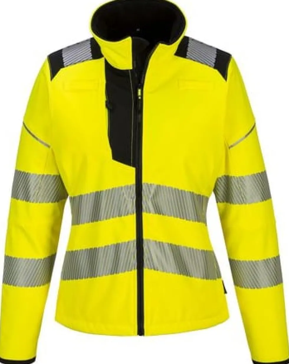 Varselsoftshell dam PW381 Hi-vi kl 2 2XL