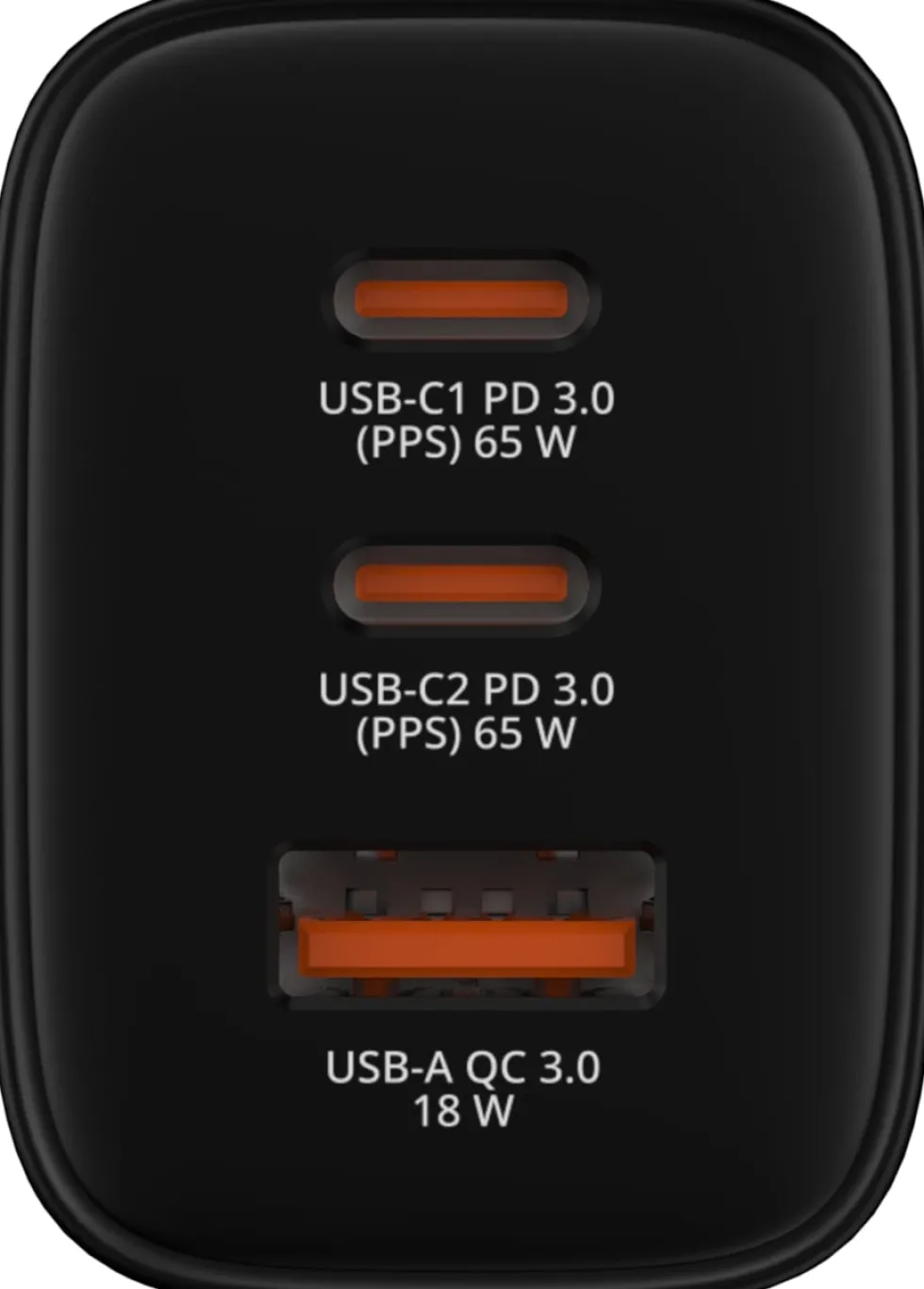 VERBATIM Essentials GaN Charger 65W EU 3-port Black