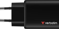 VERBATIM Essentials GaN Charger 65W EU 3-port Black