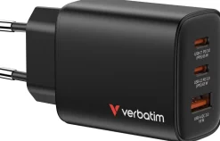 VERBATIM Essentials GaN Charger 65W EU 3-port Black