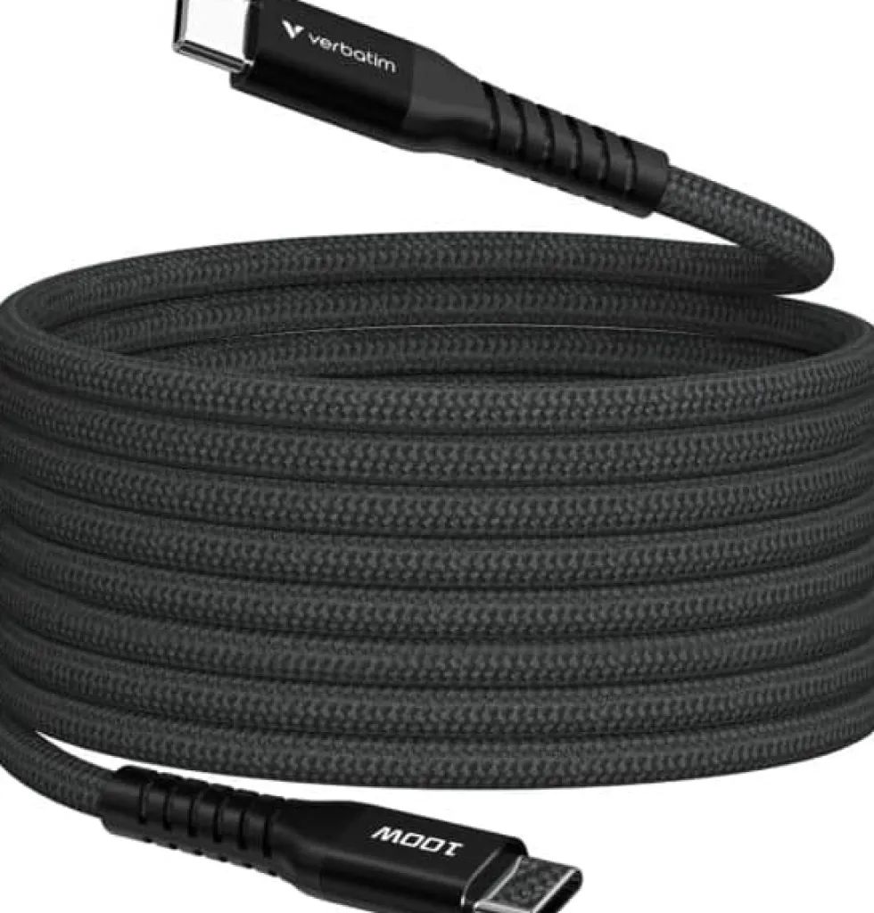 Verbatim Sync&Charge USB-C to USB-C mag cab 100W 200cm black