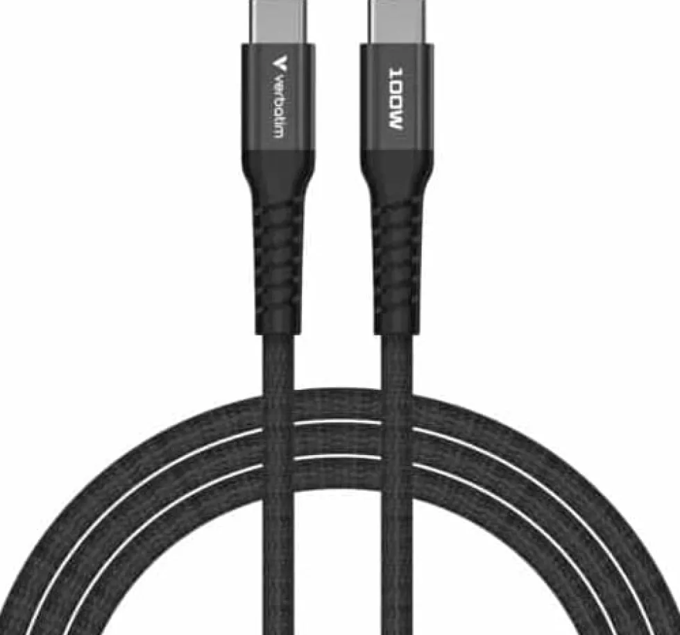 Verbatim Sync&Charge USB-C to USB-C mag cab 100W 200cm black