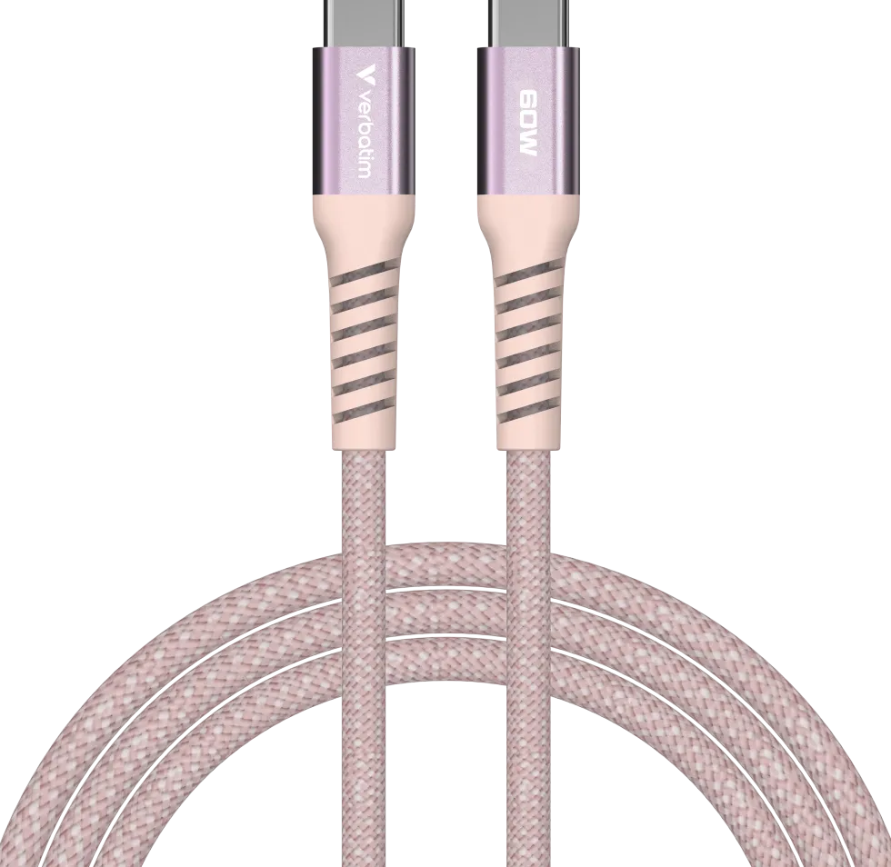 VERBATIM Sync N Charge USB C-USB C 60W Magnetic 1.2m Pink