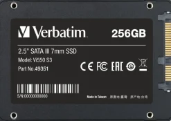 Verbatim Vi550 S3 SSD 2.5” SATA III 7mm 256GB