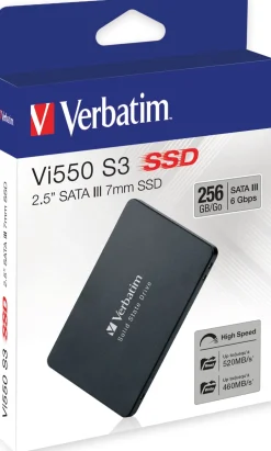 Verbatim Vi550 S3 SSD 2.5” SATA III 7mm 256GB