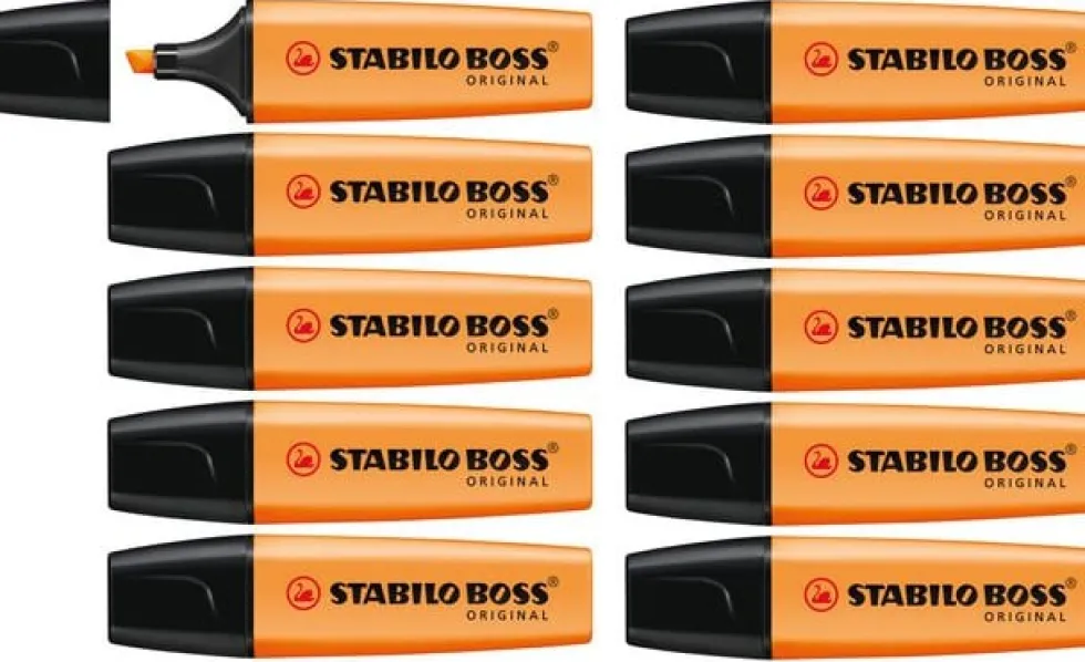 Överstrykningspenna STABILO Original Orange, 10st