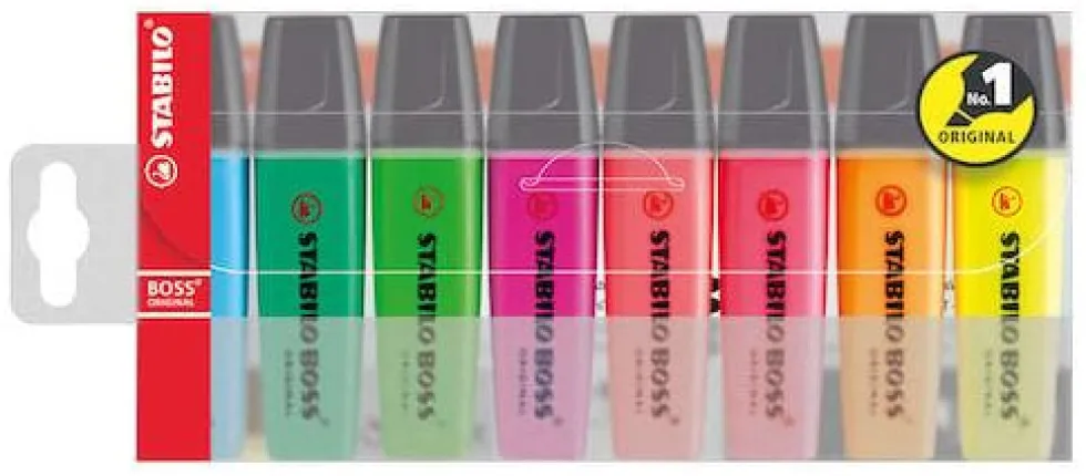 Överstrykningspenna STABILO Original, 8-pack