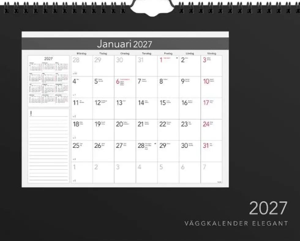Väggkalender Elegant 2027