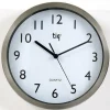 Väggklocka Tiq Borstad Aluminium, glaslins, Ø 25cm