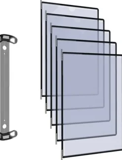 Väggställ DJOIS magnetisk A4 10 panel