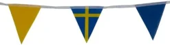 Vimpel FESTIVE Svenska flaggan tyg 9m