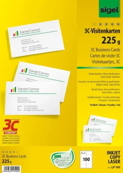 Visitkort Sigel 3C 225g 100st