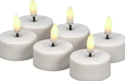 Värmeljus KONSTSMIDE LED timer vit 6/fp