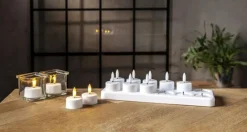 Värmeljus STAR T LED laddstation 12 ljus