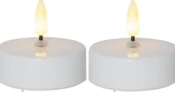 Värmeljus STAR T LED 5,8x5,5cm vit 2/fp