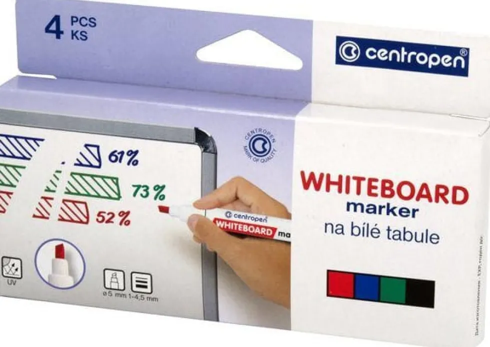Whiteboardpenna CENTROPEN skuren 4/fp