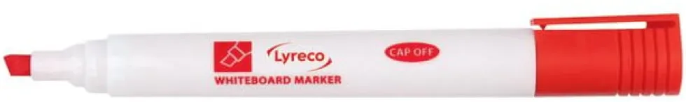 Whiteboardpenna LYRECO drywipe sned röd
