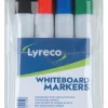 Whiteboardpenna LYRECO drywipe rund 4/fp