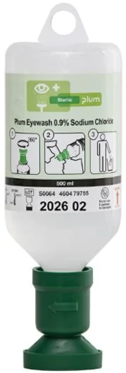Wound and Eyewash PLUM 0,9% SodChl 500ml