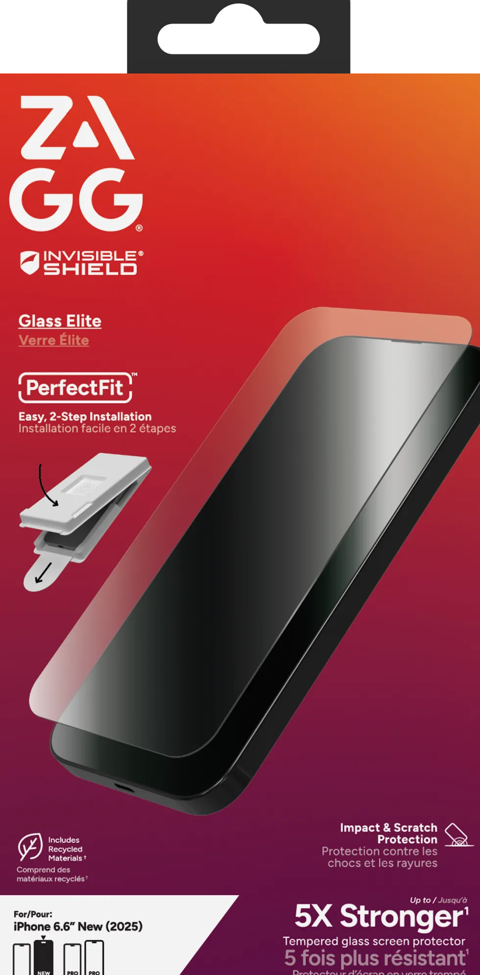 ZAGG InvisibleShield Glass Elite - Skärmskydd för mobiltelefon