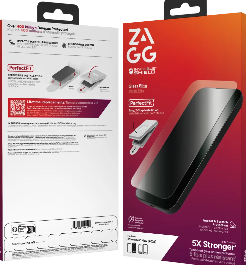 ZAGG InvisibleShield Glass Elite - Skärmskydd för mobiltelefon