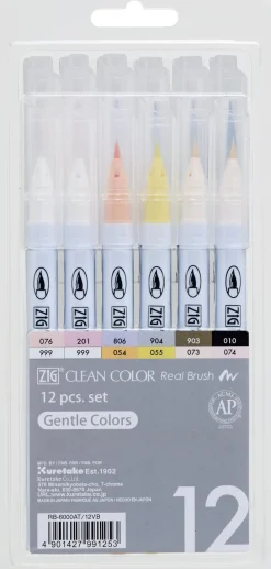 ZIG Clean Color Real Brush Gentle Colors 12/etui