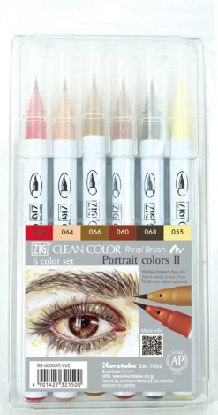 ZIG Clean Color Real Brush portrait II 6/etui