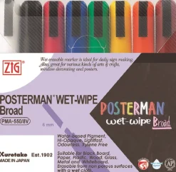 ZIG Posterman Wet-Wipe 6mm 8/etui