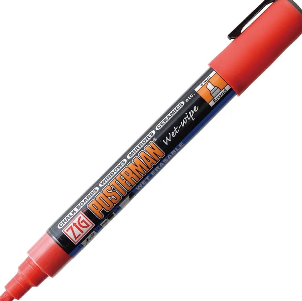 ZIG Posterman Wet-Wipe 6mm röd